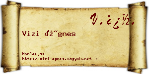 Vizi Ágnes névjegykártya