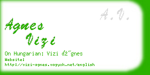 agnes vizi business card